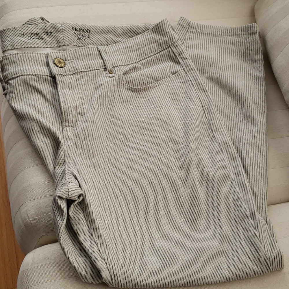 The Limited skinny ankle 917 striped jeans